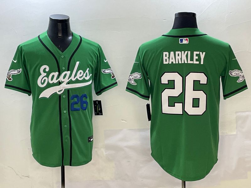 Men Philadelphia Eagles #26 Barkley Green three generations Jointly Name 2025 Nike Limited NFL Jersey style 11->philadelphia eagles->NFL Jersey